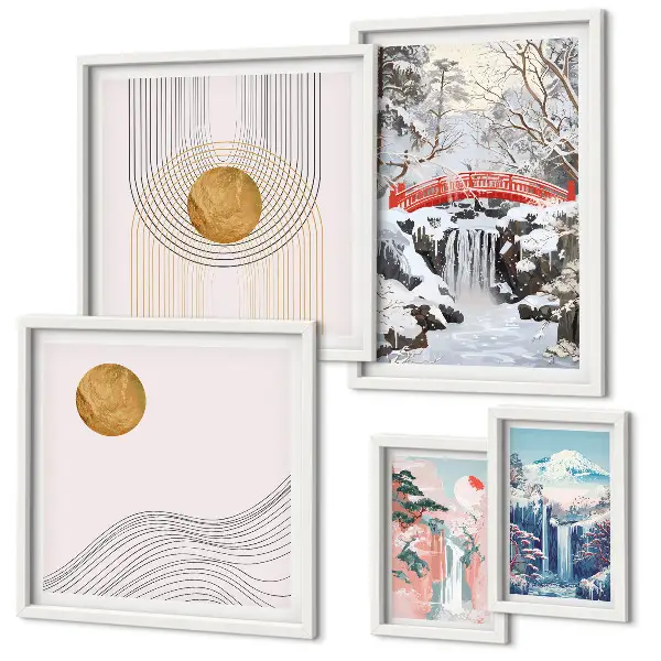 Gallery wall Landscapes waterfalls bridges Japan