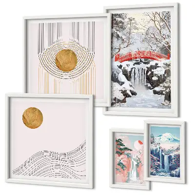 Gallery wall Landscapes waterfalls bridges Japan