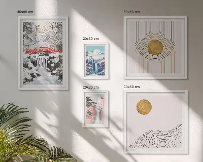 Gallery wall Landscapes waterfalls bridges Japan