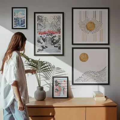 Gallery wall Landscapes waterfalls bridges Japan