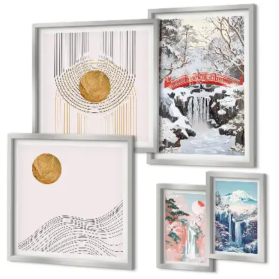 Gallery wall Landscapes waterfalls bridges Japan