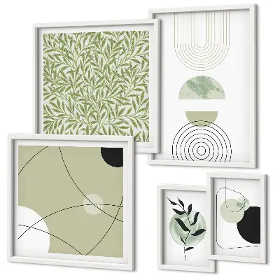 Gallery wall Abstract plant shapes