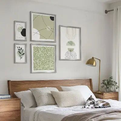 Gallery wall Abstract plant shapes