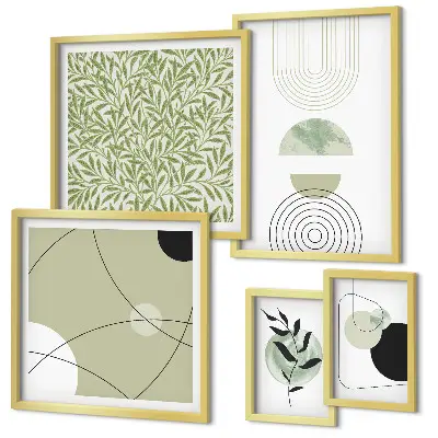 Gallery wall Abstract plant shapes