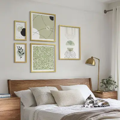 Gallery wall Abstract plant shapes