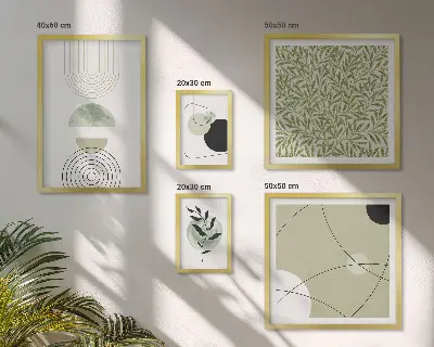 Gallery wall Abstract plant shapes