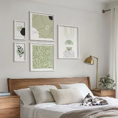 Gallery wall Abstract plant shapes