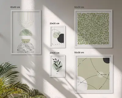 Gallery wall Abstract plant shapes