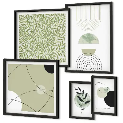 Gallery wall Abstract plant shapes