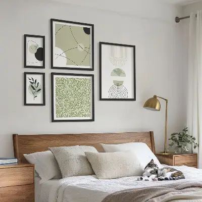 Gallery wall Abstract plant shapes