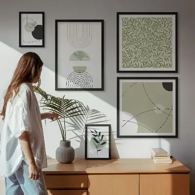 Gallery wall Abstract plant shapes