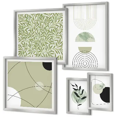 Gallery wall Abstract plant shapes