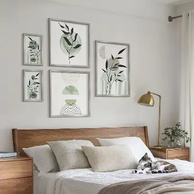 Framed photo set Stylish plant graphics
