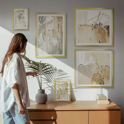 Gallery wall Abstract minimalist compositions