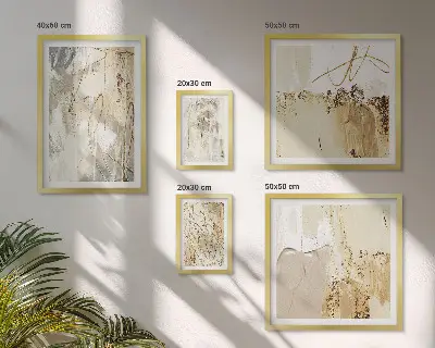 Gallery wall Abstract minimalist compositions