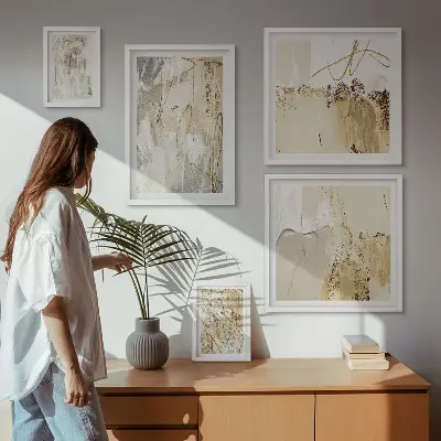 Gallery wall Abstract minimalist compositions