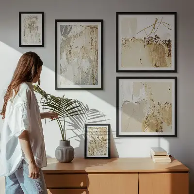 Gallery wall Abstract minimalist compositions