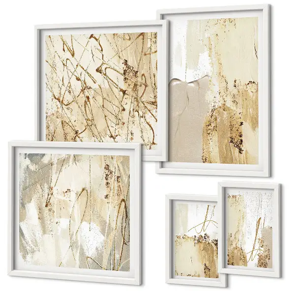 Framed photo set Abstract modern textures