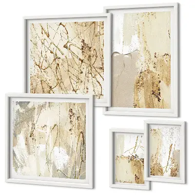Framed photo set Abstract modern textures