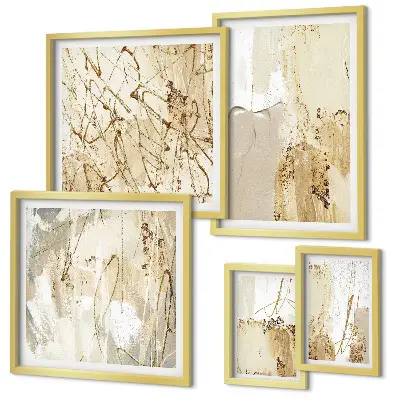 Framed photo set Abstract modern textures