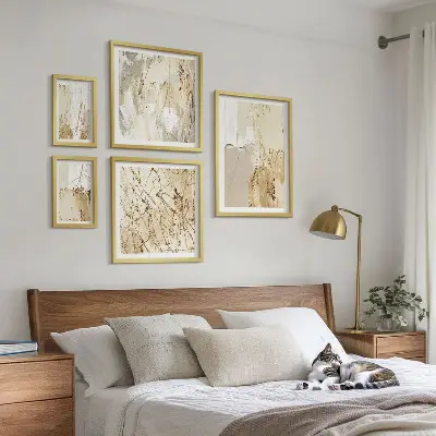 Framed photo set Abstract modern textures