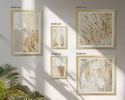 Framed photo set Abstract modern textures