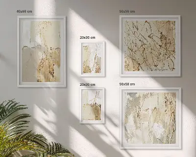 Framed photo set Abstract modern textures