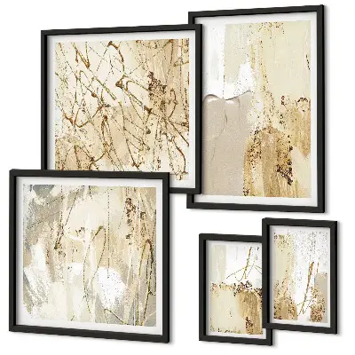 Framed photo set Abstract modern textures