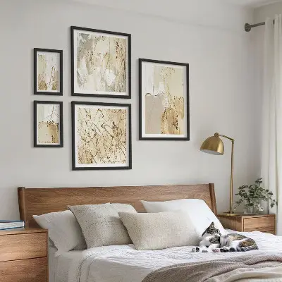 Framed photo set Abstract modern textures