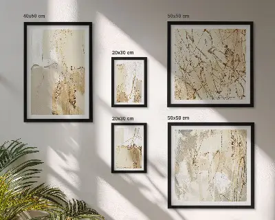 Framed photo set Abstract modern textures