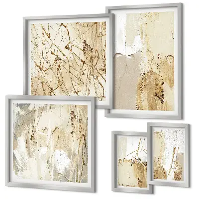 Framed photo set Abstract modern textures