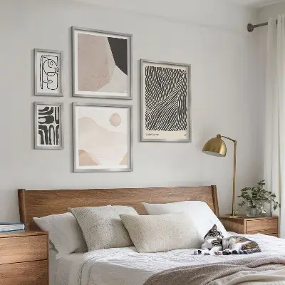 Framed photo set Minimalist earth patterns abstract