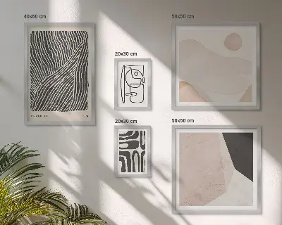 Framed photo set Minimalist earth patterns abstract