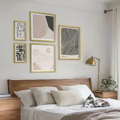 Framed photo set Minimalist earth patterns abstract