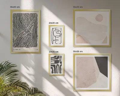 Framed photo set Minimalist earth patterns abstract