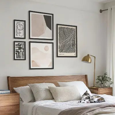 Framed photo set Minimalist earth patterns abstract