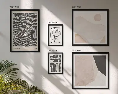 Framed photo set Minimalist earth patterns abstract