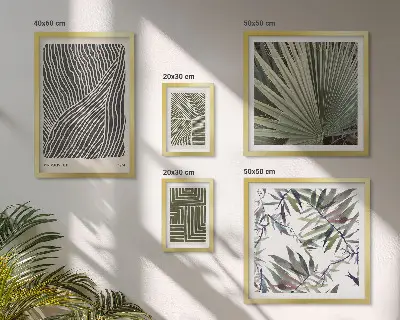 Minimalist plant wall art set of 5 pieces