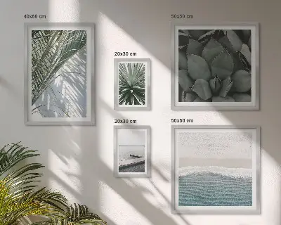 Gallery wall Tropical plants with the sea