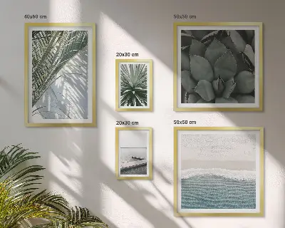 Gallery wall Tropical plants with the sea