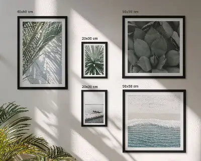 Gallery wall Tropical plants with the sea