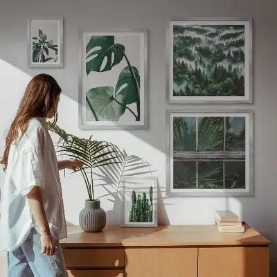 Framed photo set tropical plant inspirations