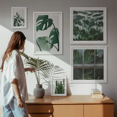 Framed photo set tropical plant inspirations