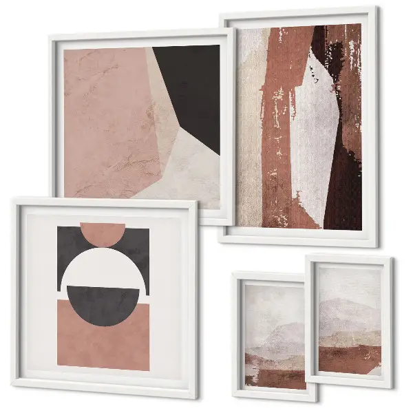 Framed photo set Abstract earth compositions