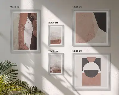 Framed photo set Abstract earth compositions