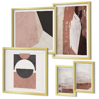 Framed photo set Abstract earth compositions