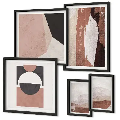 Framed photo set Abstract earth compositions