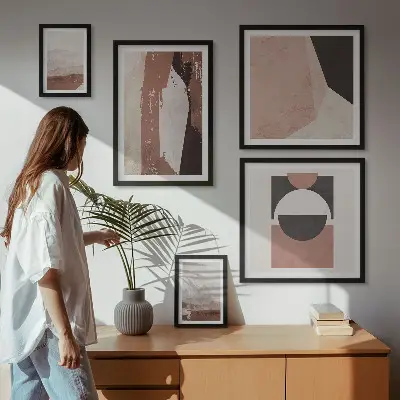 Framed photo set Abstract earth compositions