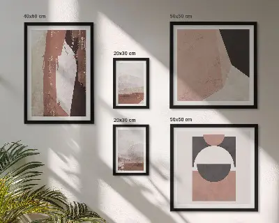 Framed photo set Abstract earth compositions