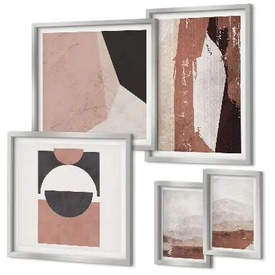 Framed photo set Abstract earth compositions